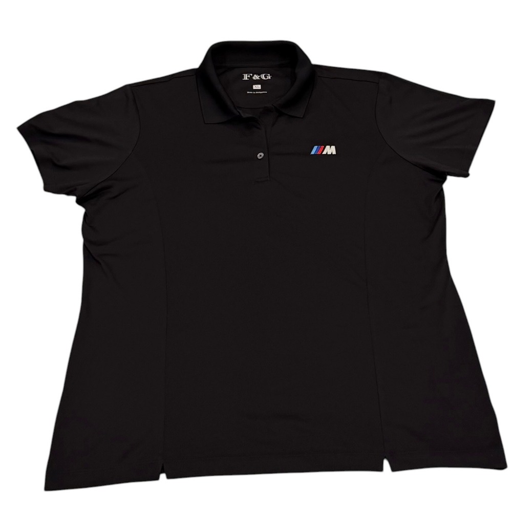 F&G BMW M Series Performance Polo Shirt Womens XL Black Short Sleeve Cars